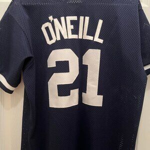 PAUL O'NEILL NEW YORK YANKEES JERSEY  NAVY BLUE SIZE M MLB